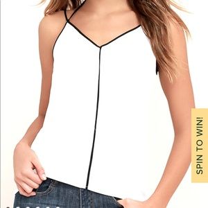 White and black tank top